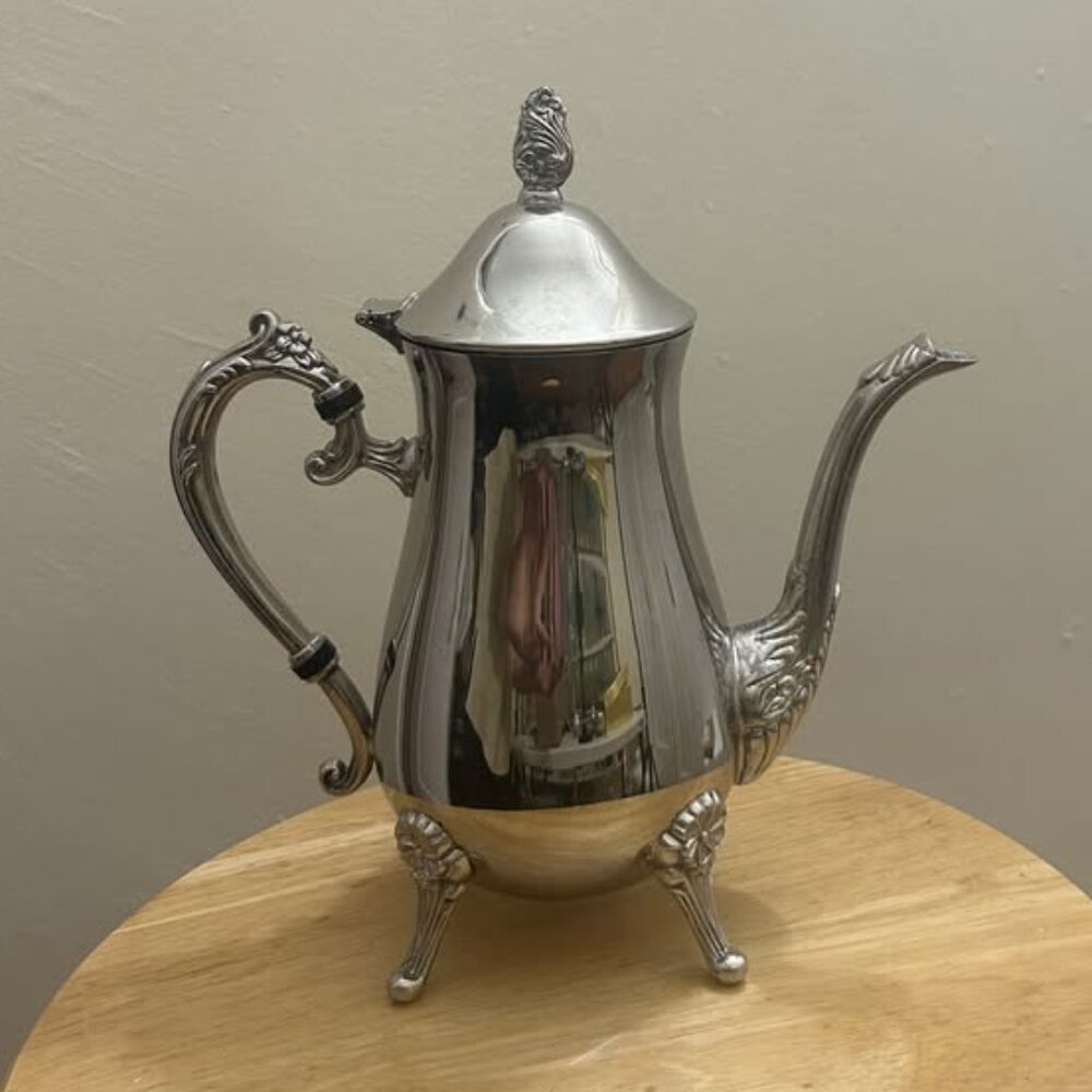 Vintage Silver Plated Mid-Century Teapot